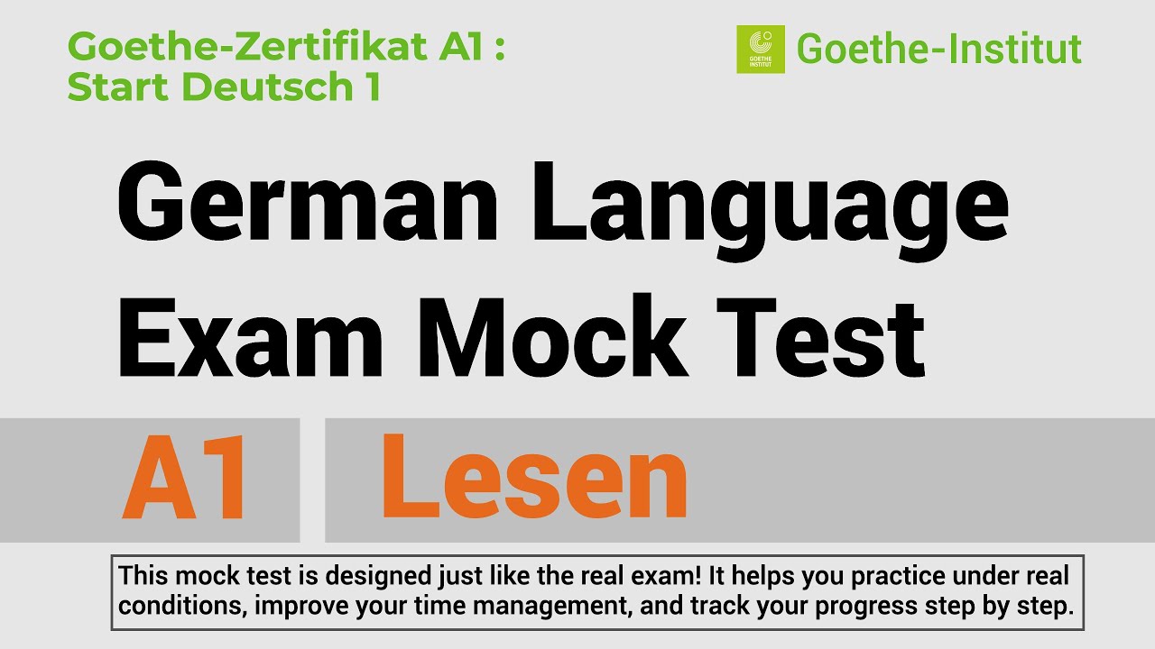 German A1 Reading Model Test with Answers #141