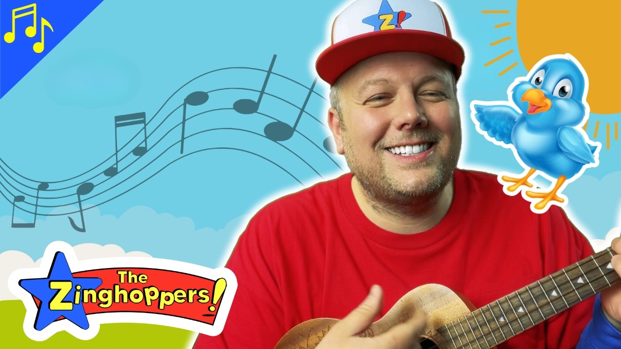 Zip-A-Dee-Doo-Dah Sing Along Song | Learn About Guitar & Ukulele Instruments | The Zinghoppers!