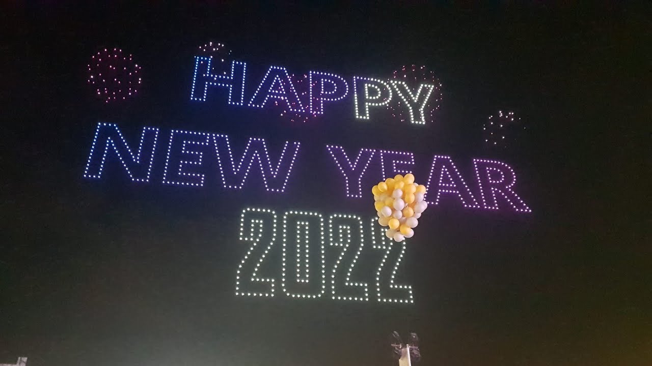Guinness World Record Breaking Drone Show at Sheikh Zayed Festival Welcoming New Year 2022.