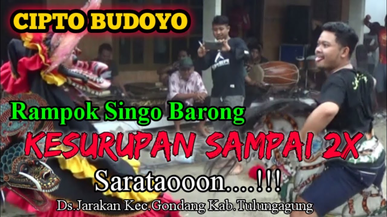 Latihan Rampok Barong Sabet Jaranan Cipto Budoyo Ds Jarakan Tulungagung || Sarataooon