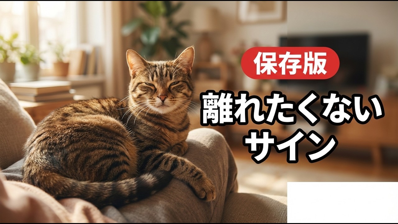 猫が「離れたくない」と思う時の行動5選【保存版】