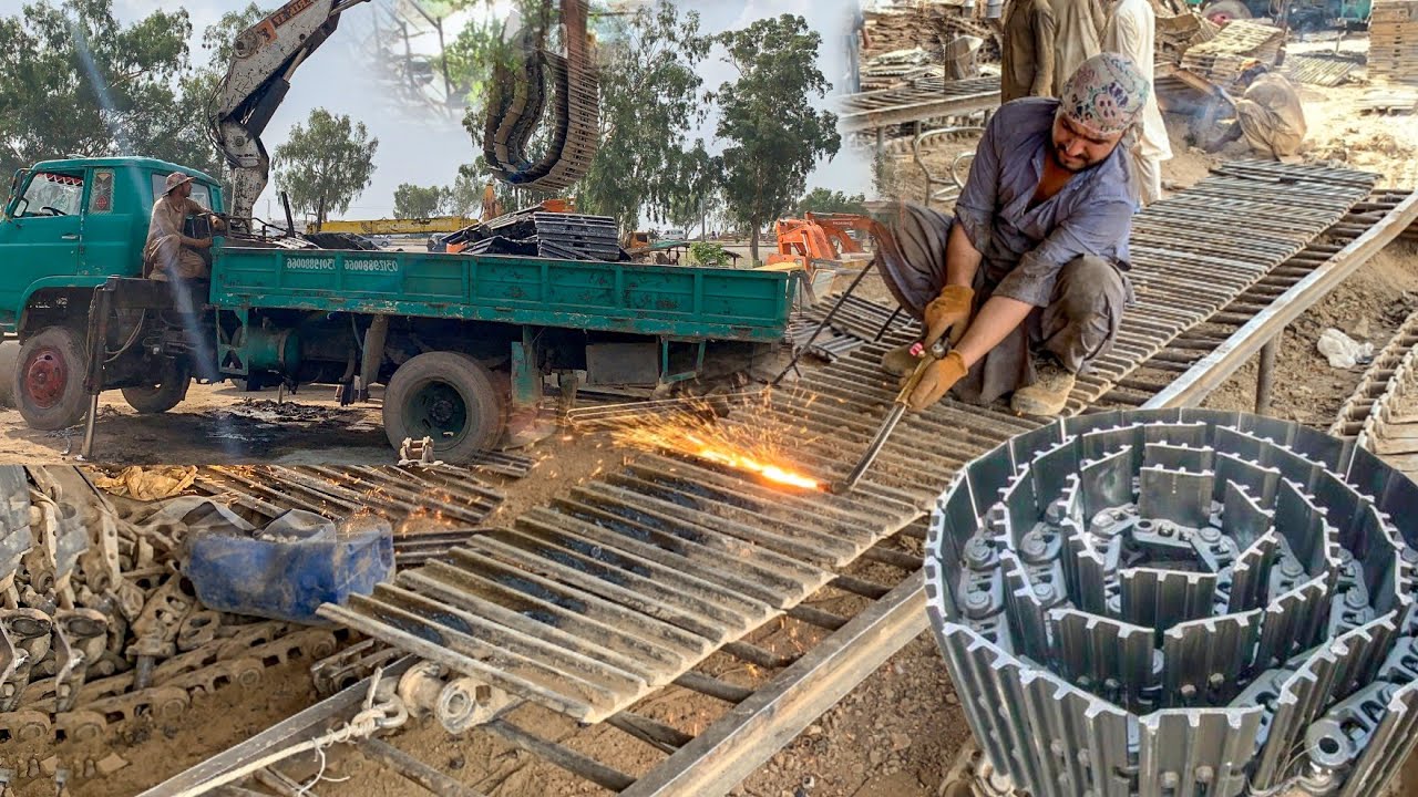 Rebuilding Excavator Undercarriage Track Without Any Professional Equipment or Tools in Just Minutes