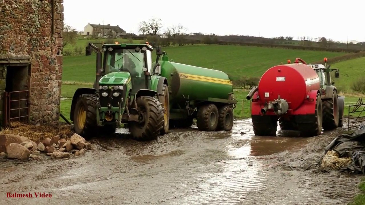 Muck-Cart with John Deere 7830 and Conor.