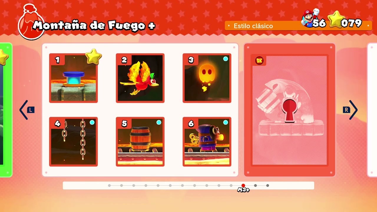 JUGANDO MARIO VS DONKEY KONG MUNDO EXTRA 3 #20 MONTAÑA DE FUEGO (PERFECTO) PARTE 1