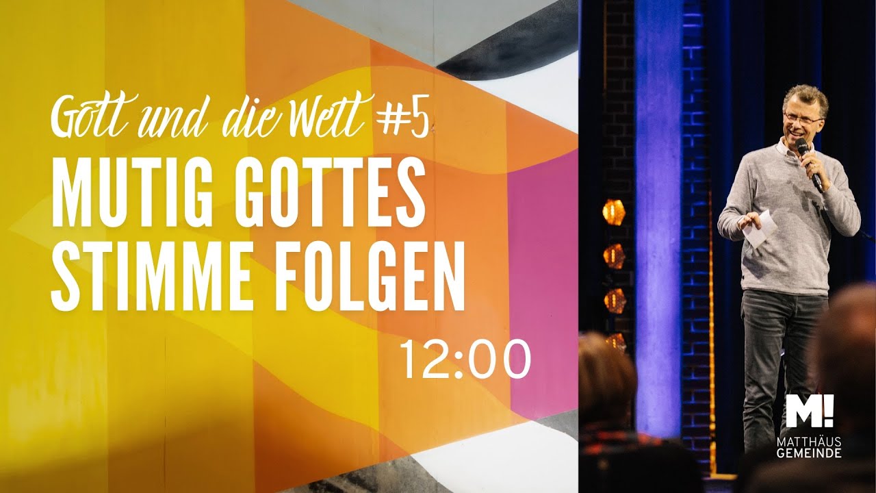 12 Uhr Online Gottesdienst 26.5.2024 Gott & Welt #5 Gottes Stimme folgen | Matthäus Gemeinde Bremen