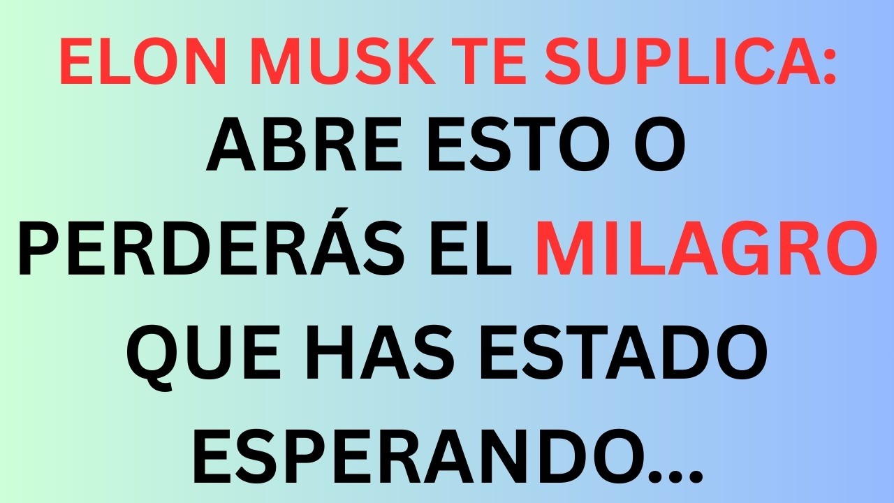 ABRE ESTO O PERDERÁS EL MILAGRO QUE HAS ESTADO ESPERANDO...