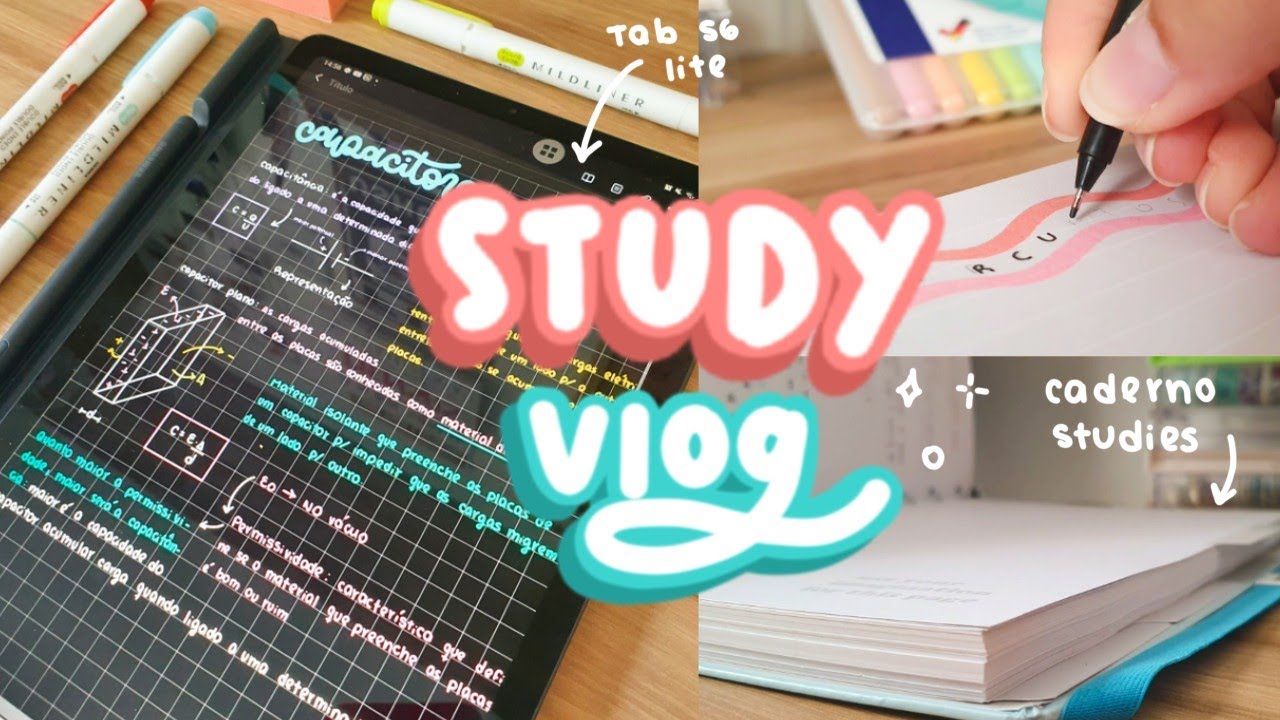 STUDY VLOG: Como faço resumos no Tablet + tudo sobre o melhor cursinho online @chegae