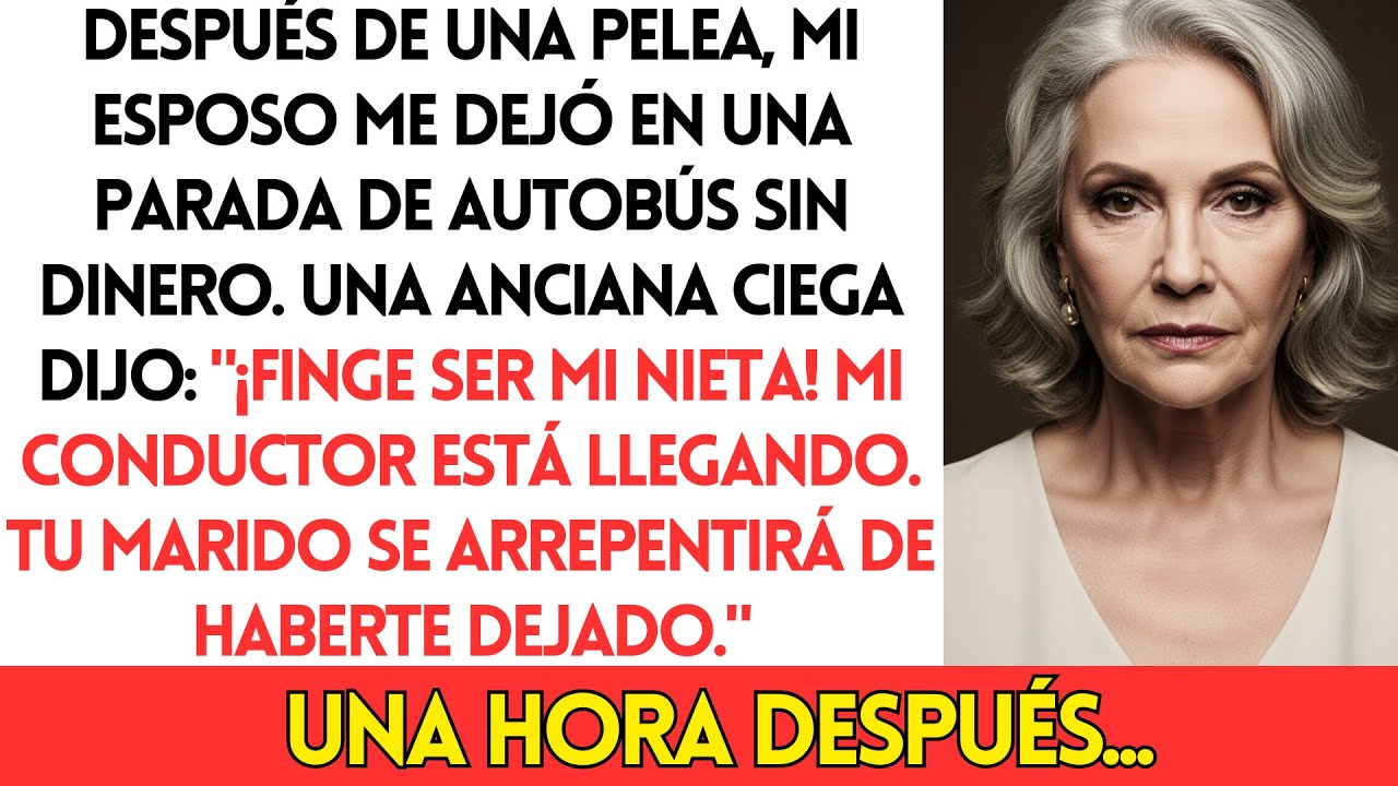 “Finge ser mi nieta, Tu marido se arrepentirá” Una anciana ciega me dijo. Una hora despues…