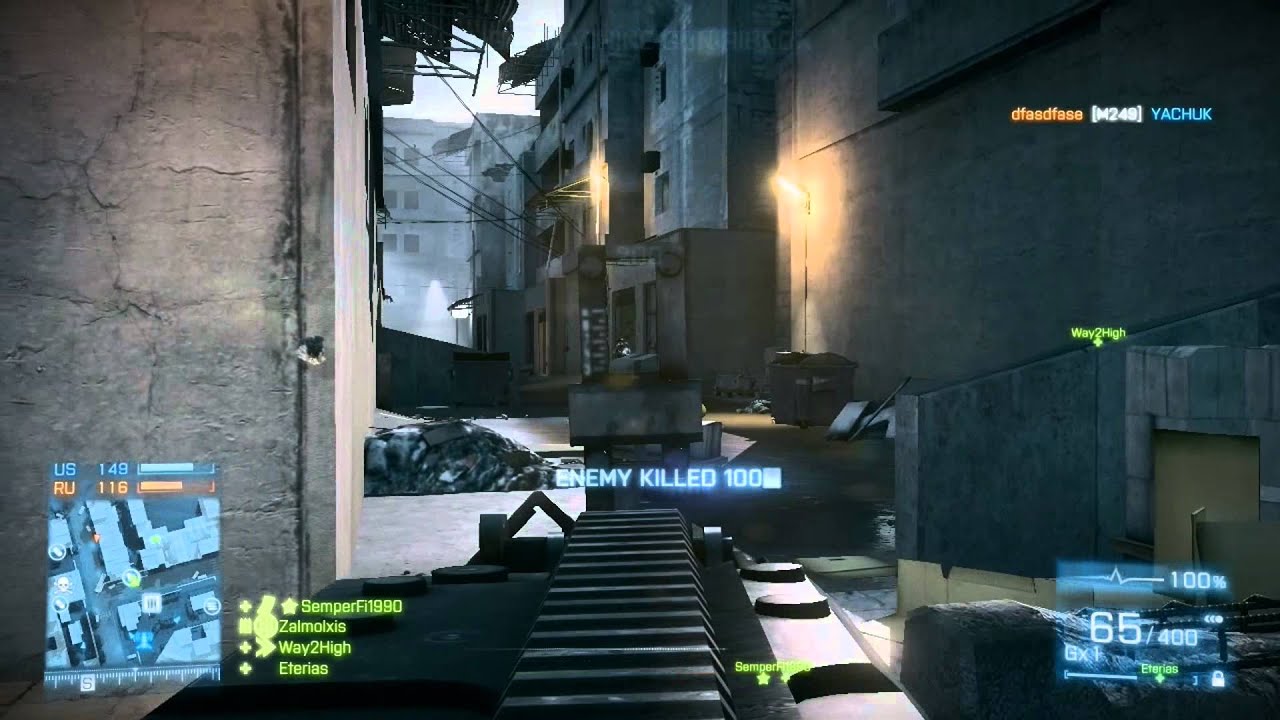 Battlefield 3 M60 Rambo Style