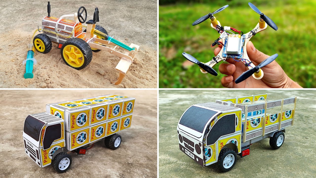 4 Amazing DIY Vehicles Made from Matchboxes | Creative Mini Projects