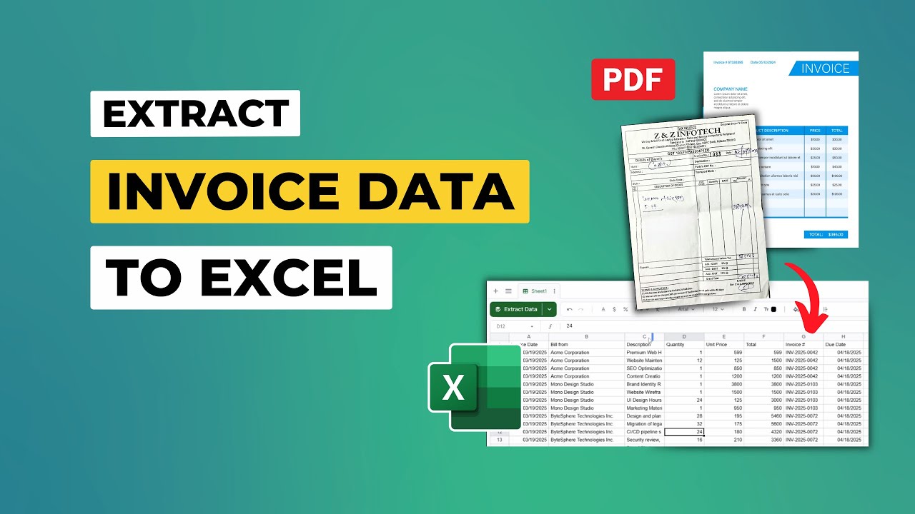 Convert PDF Invoice to Excel in One Click | Fast & Easy Method (2025 Tutorial)