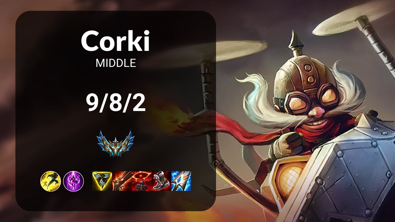Corki vs Ryze MIDDLE - KR CHALLENGER Patch 14.21