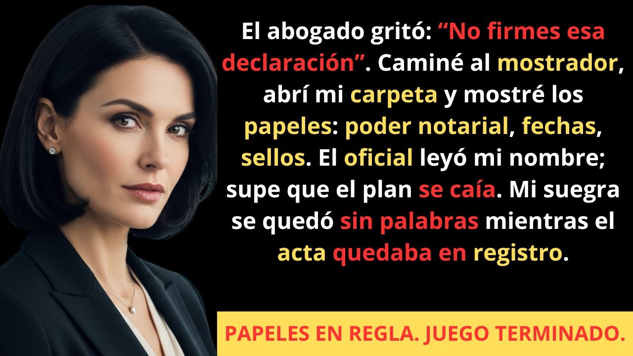 El abogado gritó: 