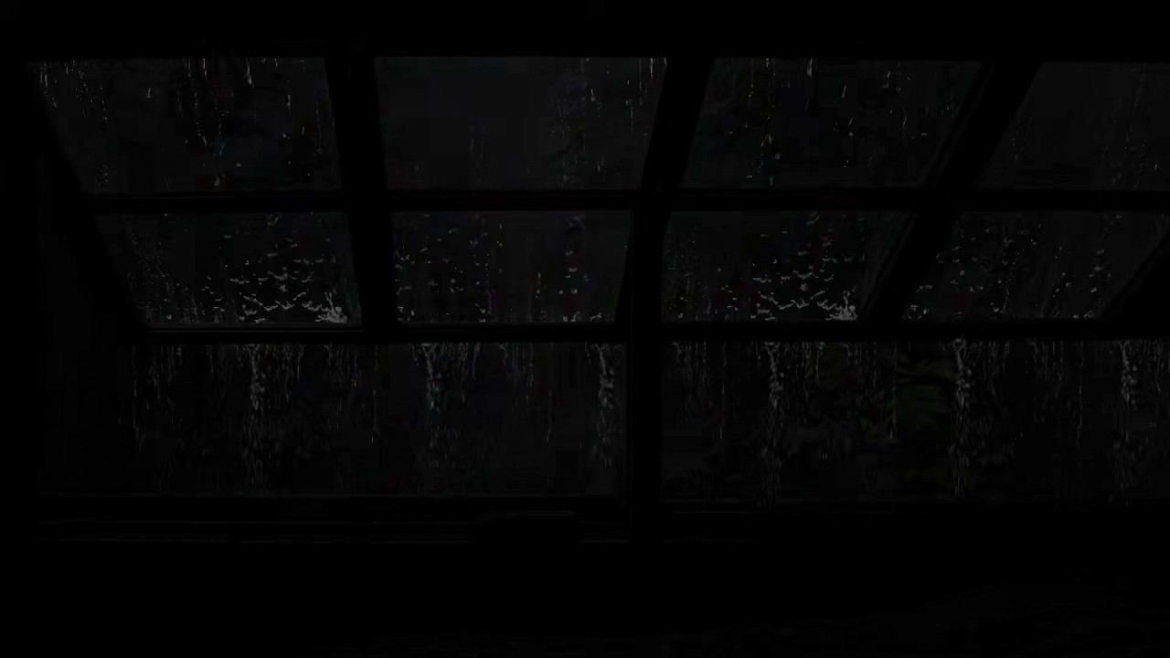 Gentle Rain & Thunder Sound Outside the Bedroom Window | Relax Warm Ambience for Sleeping⛈️