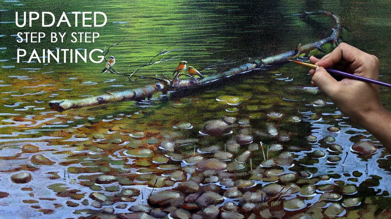 How to Paint Pond Water Step by Step | Updated | Easy Way to Paint With Acrylic