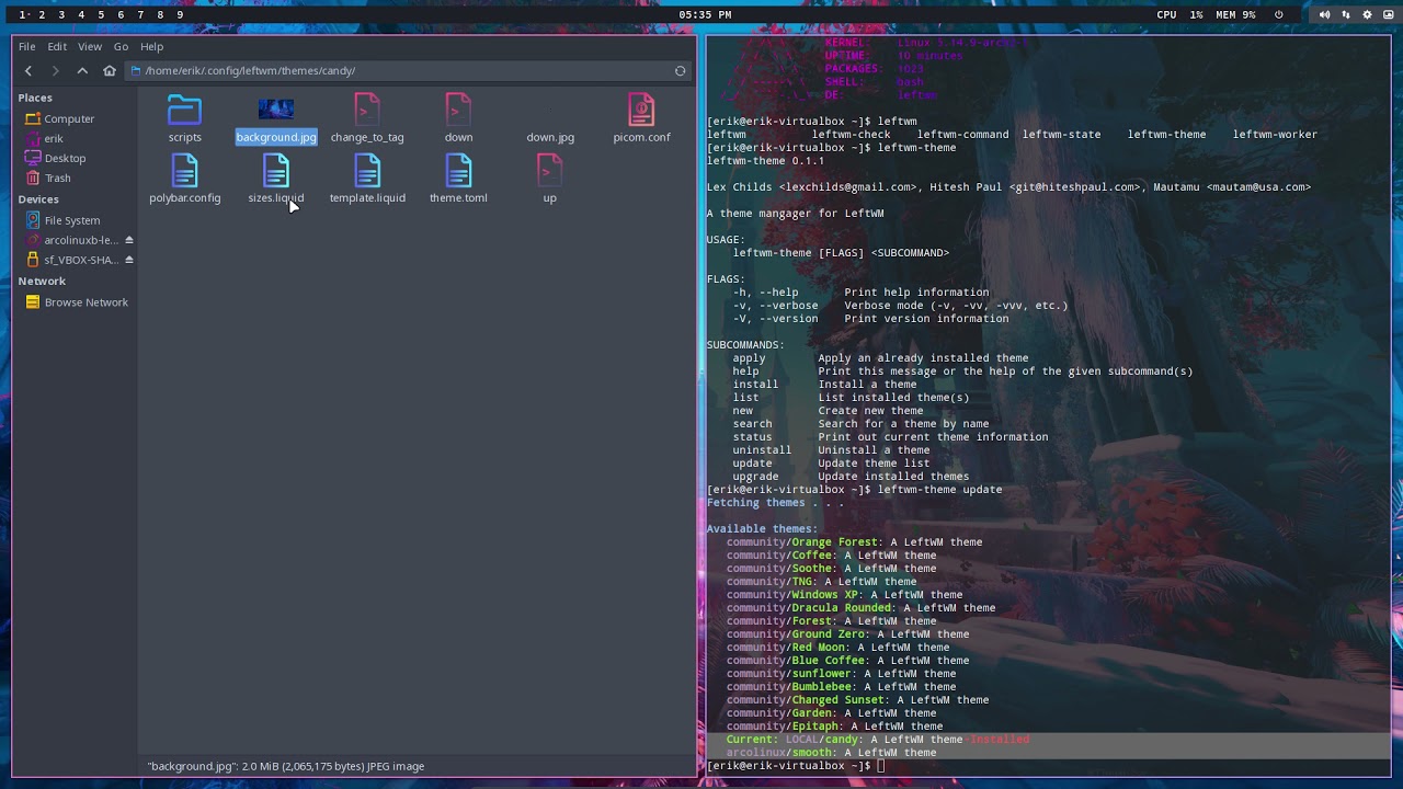 ArcoLinux : 2261 How to change your theme in Leftwm