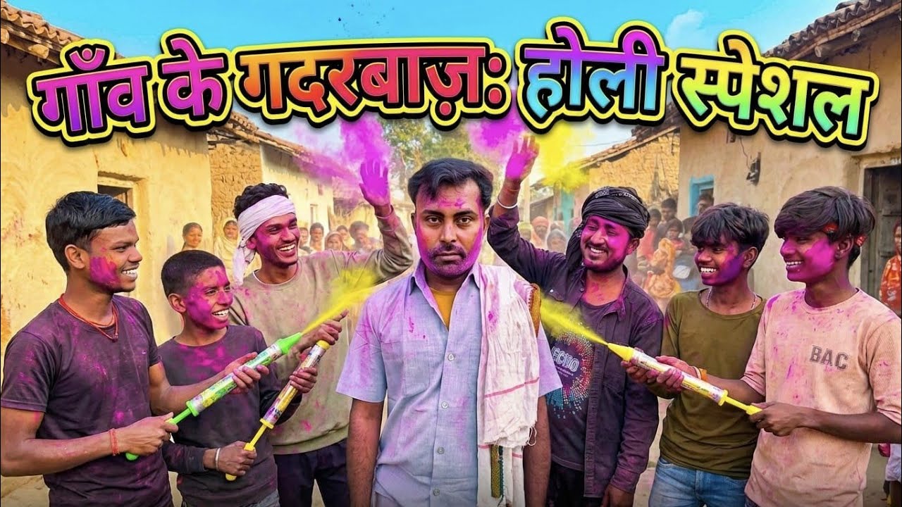 ।। 𝔾𝕒𝕠𝕟 𝕂𝕖 𝔾𝕒𝕕𝕒𝕣𝕓𝕒𝕒𝕫 💥।।   गांँव के गदरबाज़ होली ।#funny #comedy #reels #explore #foryou #holi2026 