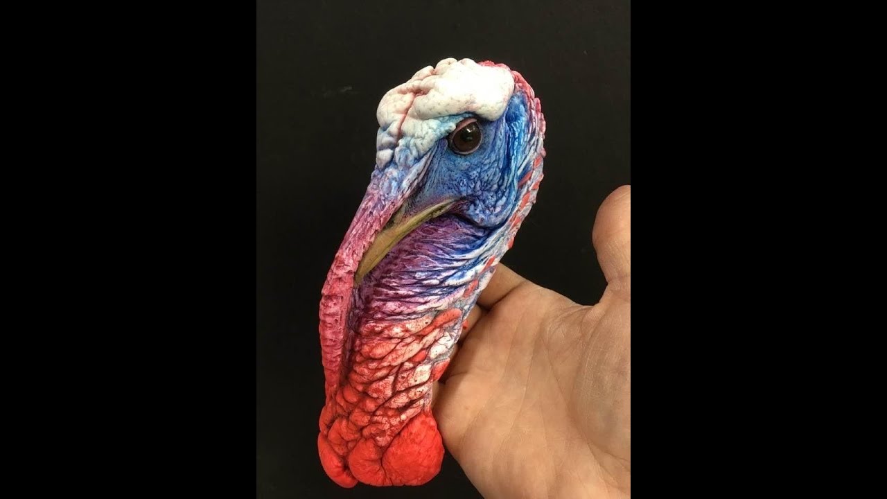 Cast Turkey Head Painting. Learn how to get your base color and layer shades and tones .