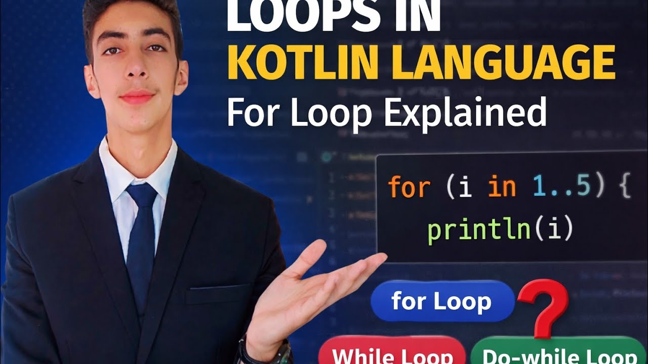 Kotlin Loops Explained in Detail 🔥 | For Loop, While Loop, Do While | Beginner Guide