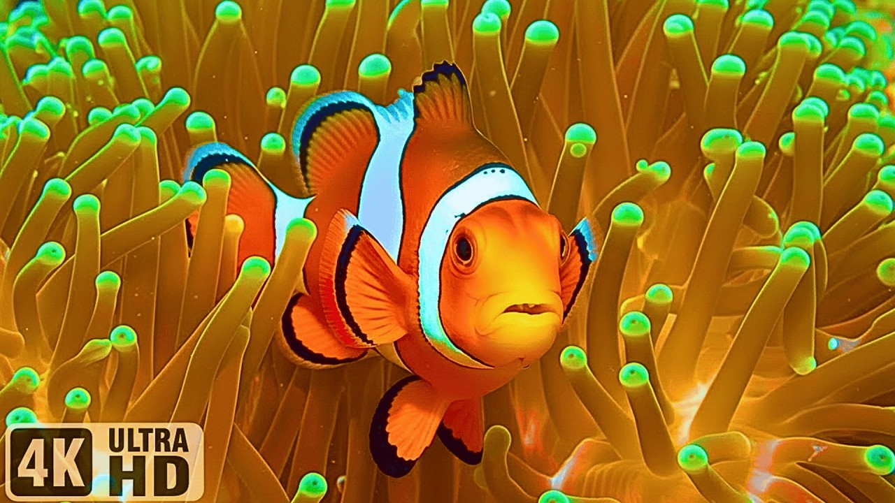 Beautiful Ocean Dreams 4K 🐠 Tropical Fish & Jellyfish – Peaceful Music for Sleep