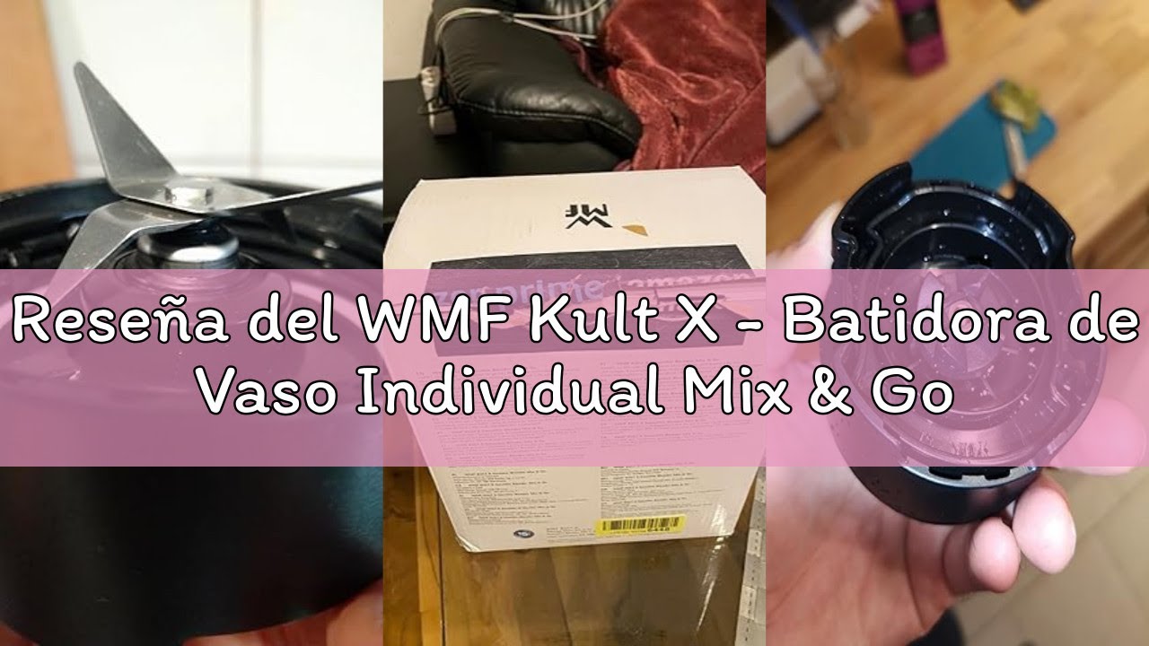 Reseña del WMF Kult X - Batidora de Vaso Individual Mix & Go Mini, 300 W de 0.6 L de Capacidad y 4 C