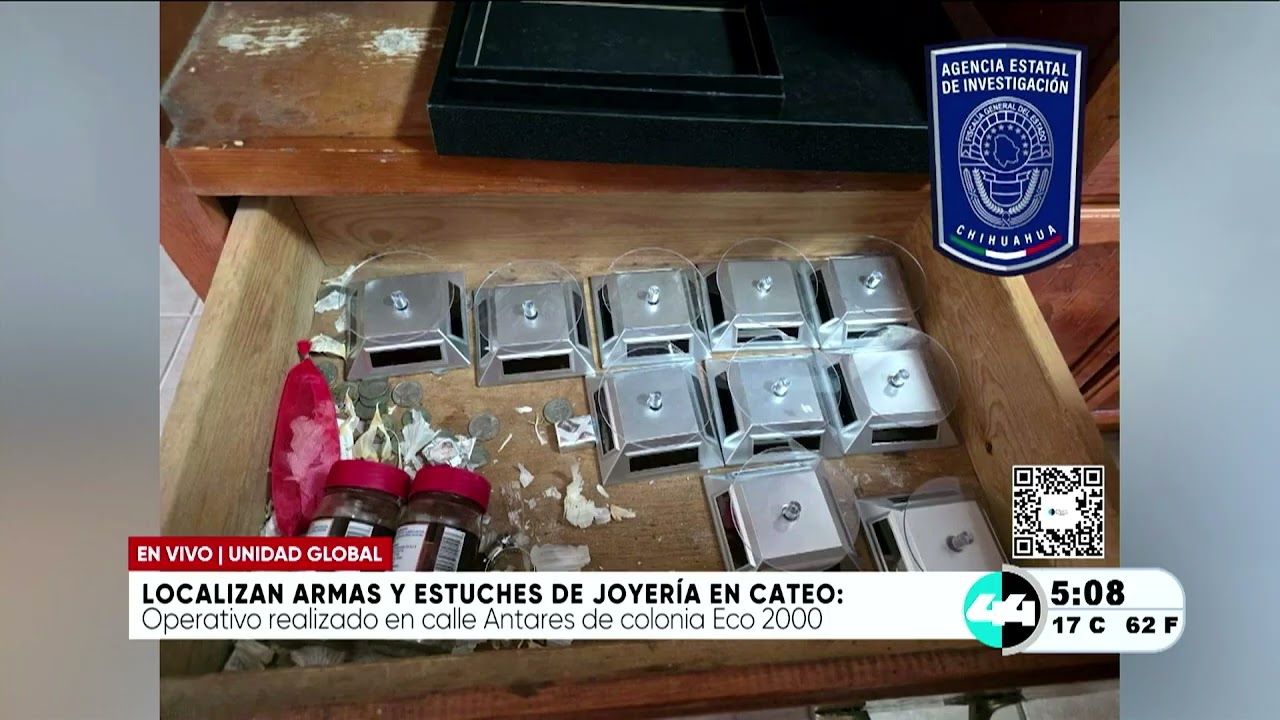 Localizan armas y estuches de joyería en cateo