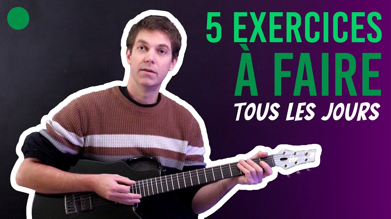 🟢 5 Exercices à la Guitare pour progresser - Spécial Débutants 🎸