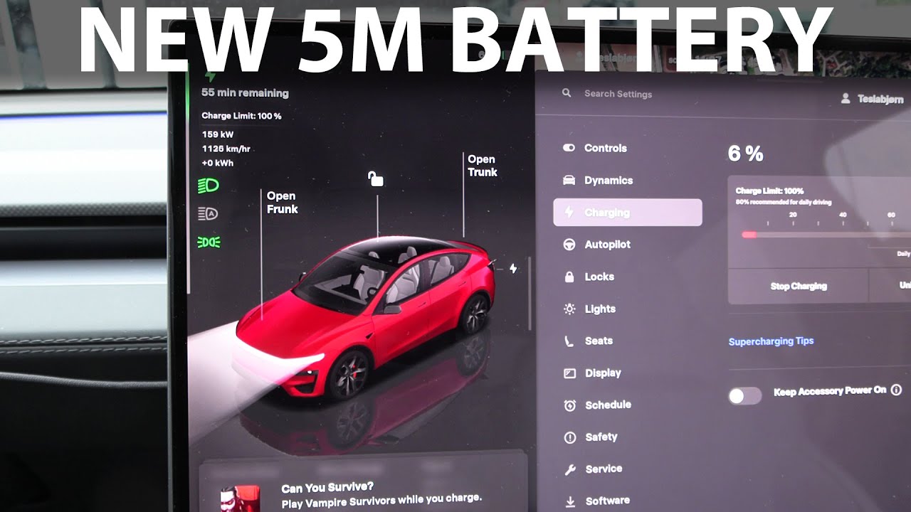 Тест зарядки Tesla Model Y Performance Juniper