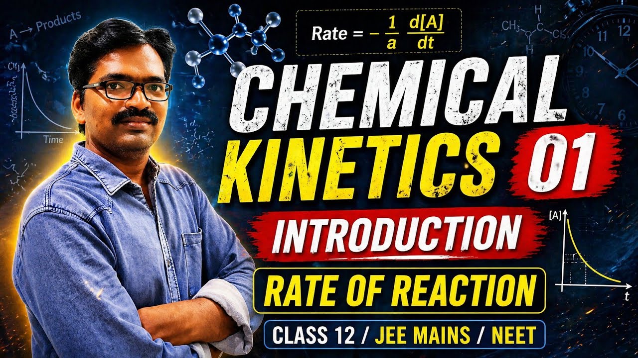 Chemical Kinetics Introduction | Rate of Reaction and Units | Chemistry Lecture 1 JEE Mains/NEET