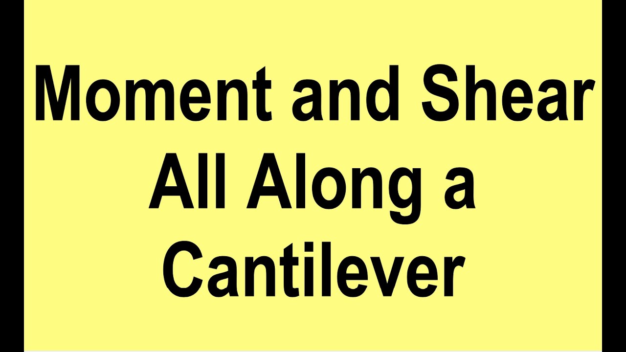 Moment and Shear All Along a Cantilever
