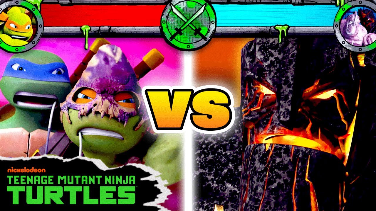 Ninja Turtles Biggest BATTLES with Video Game Style Health Bars! 🎮 | Teenage Mutant Ninja Turtles