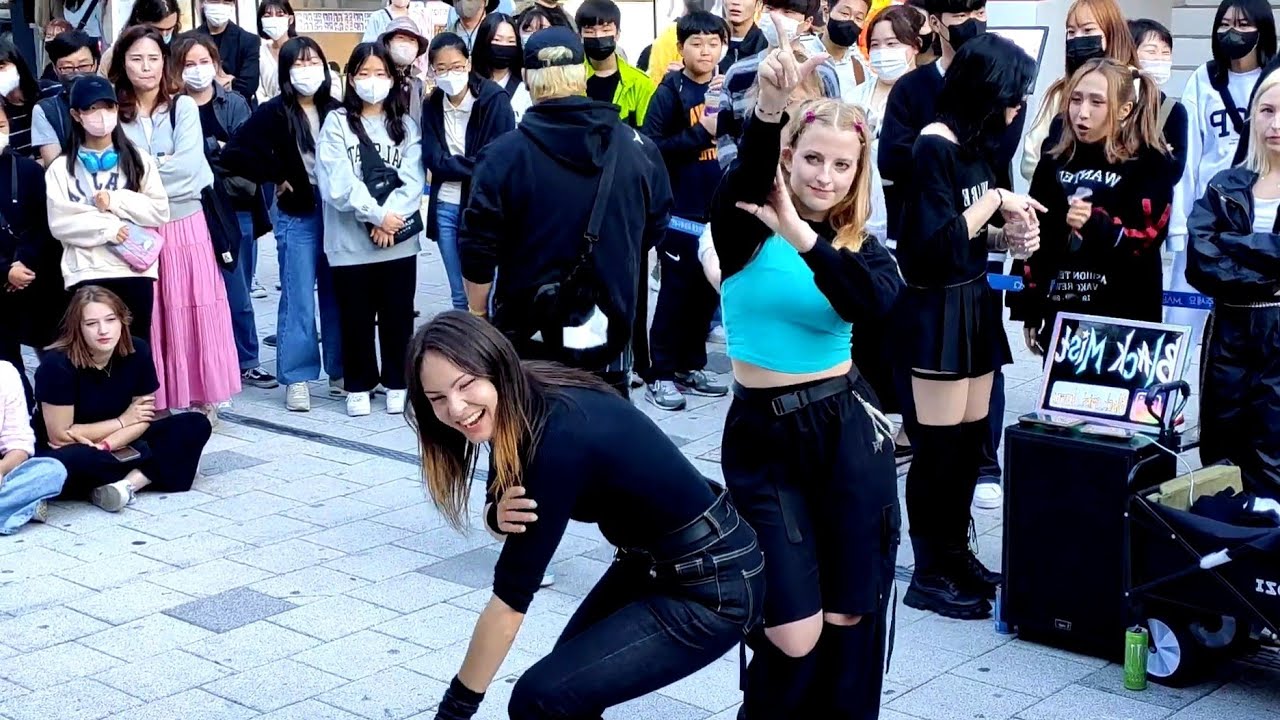 BLACK MIST. ALINA & LIA. EXHILARATING INTERACTIVE BUSKING SELECTION. HONGDAE [I CAN'T STOP ME]