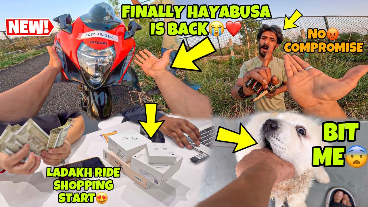 NO Compromise😡 | Finally My Hayabusa is Back🥹❤️ | Ladakh Ride Shopping Start😍 @Aalyan vlogs