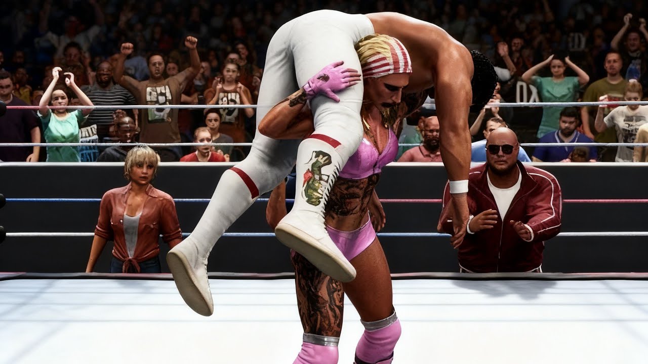 WWE 2K25 - Rhea Ripley vs. Ricky Steamboat| No Holds Barred Match | PS5™ LUCHA 1 contra 1