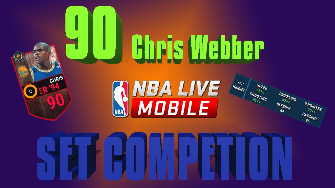 CHRIS WEBBER SET COMPLETION!! NBA LIVE MOBILE SET!! BEST PLAYER YET!!