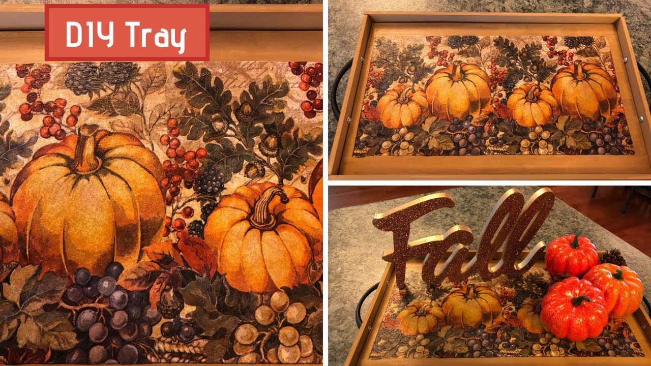Fall DIY Paint Stir Stick Tray 2018 Easy