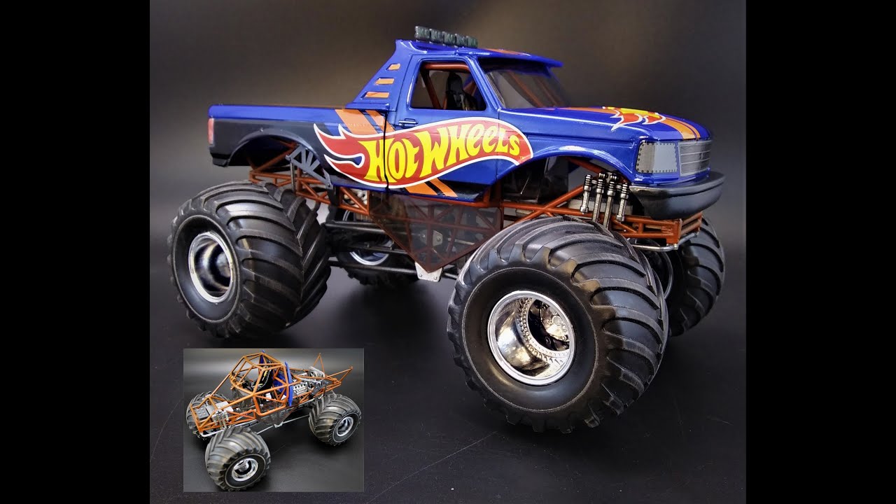 Набор для сборки модели грузовика-монстра Hot Wheels Monster Truck масштабом 1/25. Как собрать Fo...