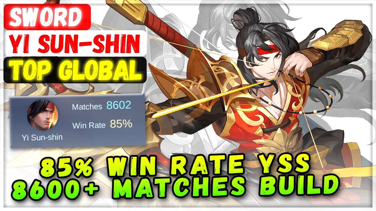 85% Win Rate YSS 8600+ Matches Build [ Top Global Yi Sun-shin ] Sword - Mobile Legends Emblem Build