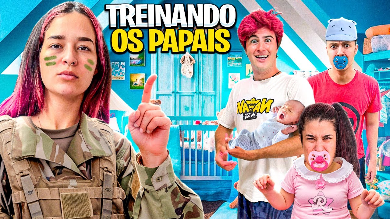 TREINANDO OS MAIORES YOUTUBERS PARA SER PAIS *quem ganhou ?