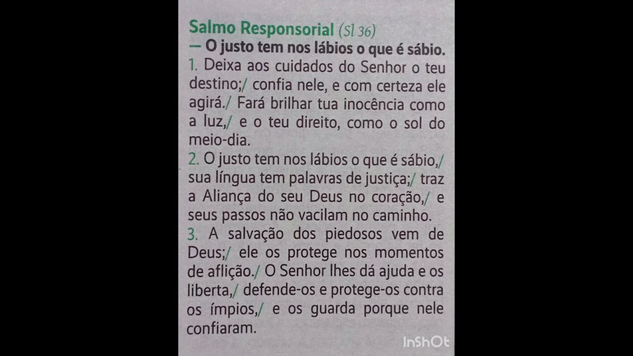 Salmo 36, ( 11/02/2026, quarta-feira ).