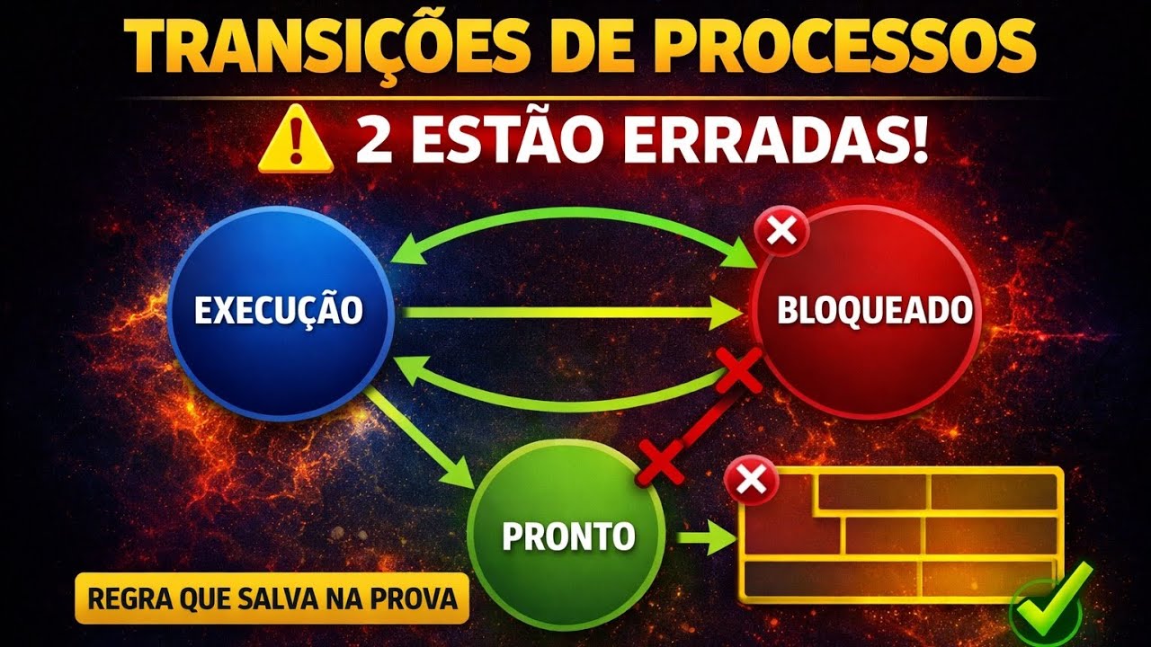 Questão de prova: executando, bloqueado, pronto.