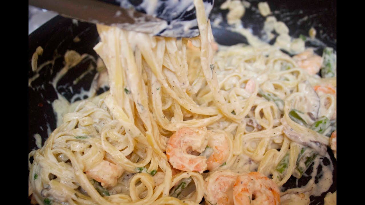 Garlic Shrimp Fettuccine - Cooked by Julie - Episode 130