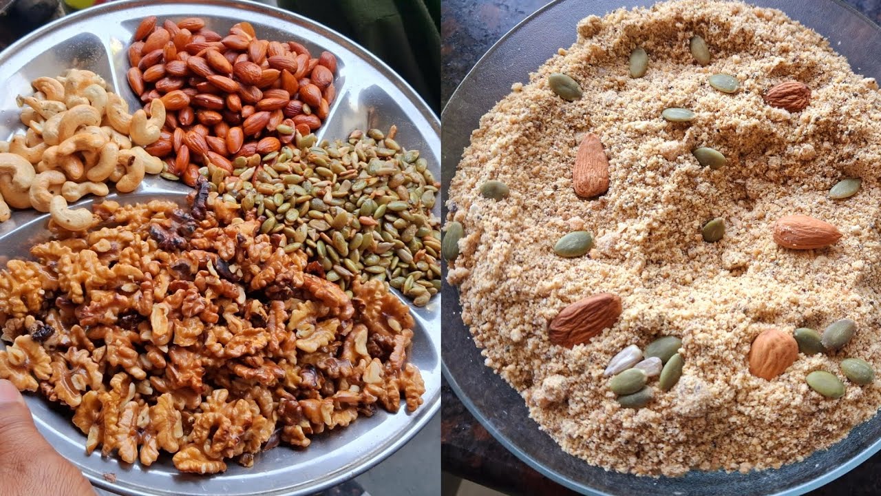 ਭੂਨਾ ਚਨਾ ਪੰਜੀਰੀ / roasted (chana + dry fruits)healthy panjiri (winter special)