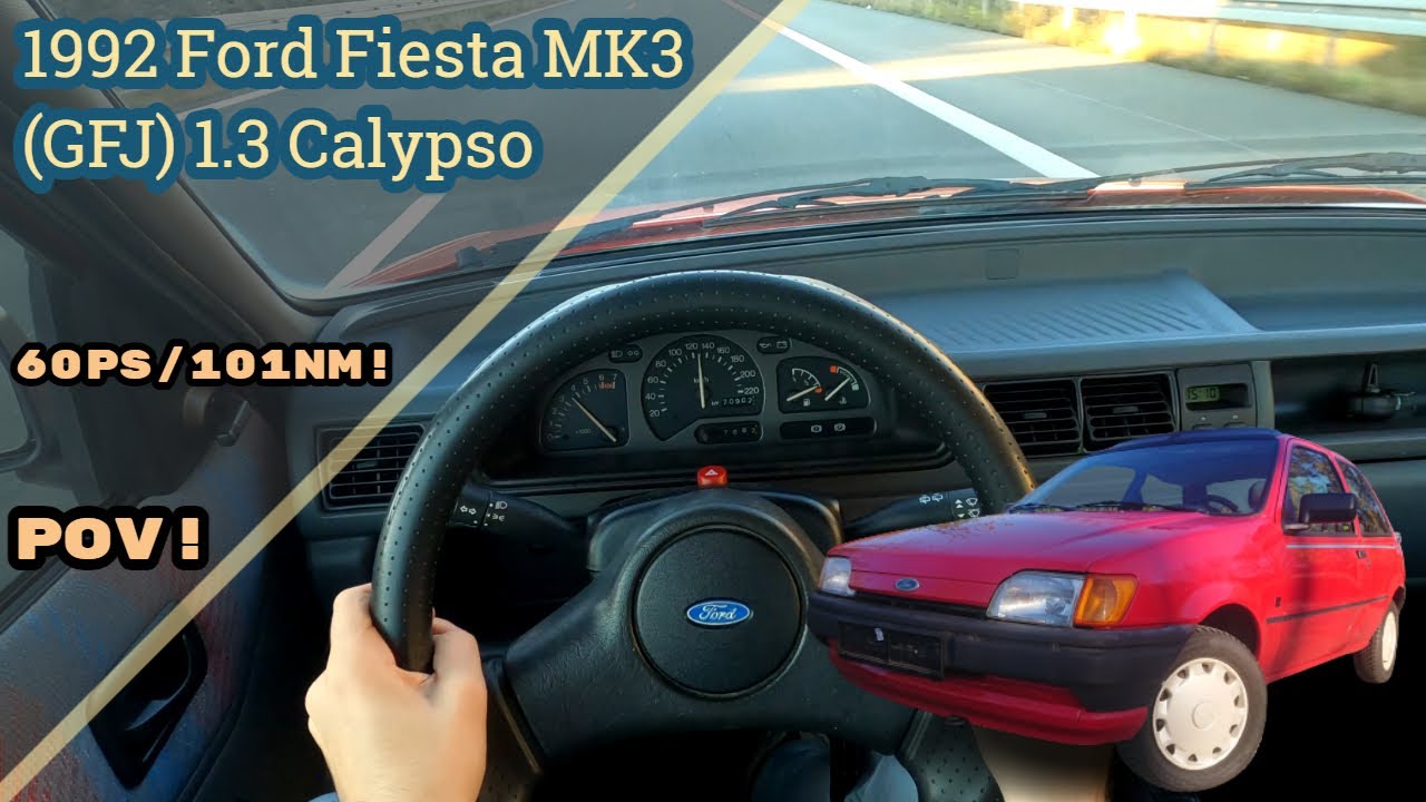 1992 Ford Fiesta MK3 (GFJ) 1.3 Calypso POV Test Drive | 0-100, AUTOBAHN, SOUND, 4K