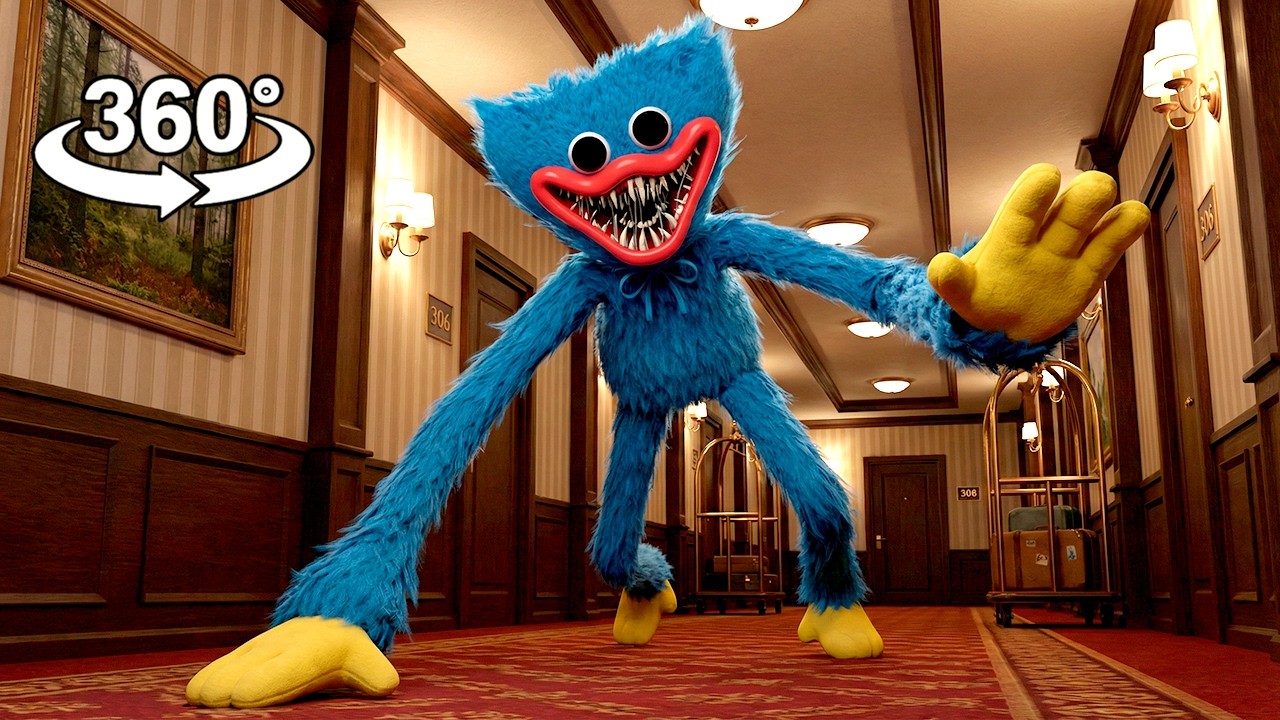 Huggy Wuggy Is Hunting You in the Hotel 😨 RUN FOR YOUR LIFE! | 360° VR