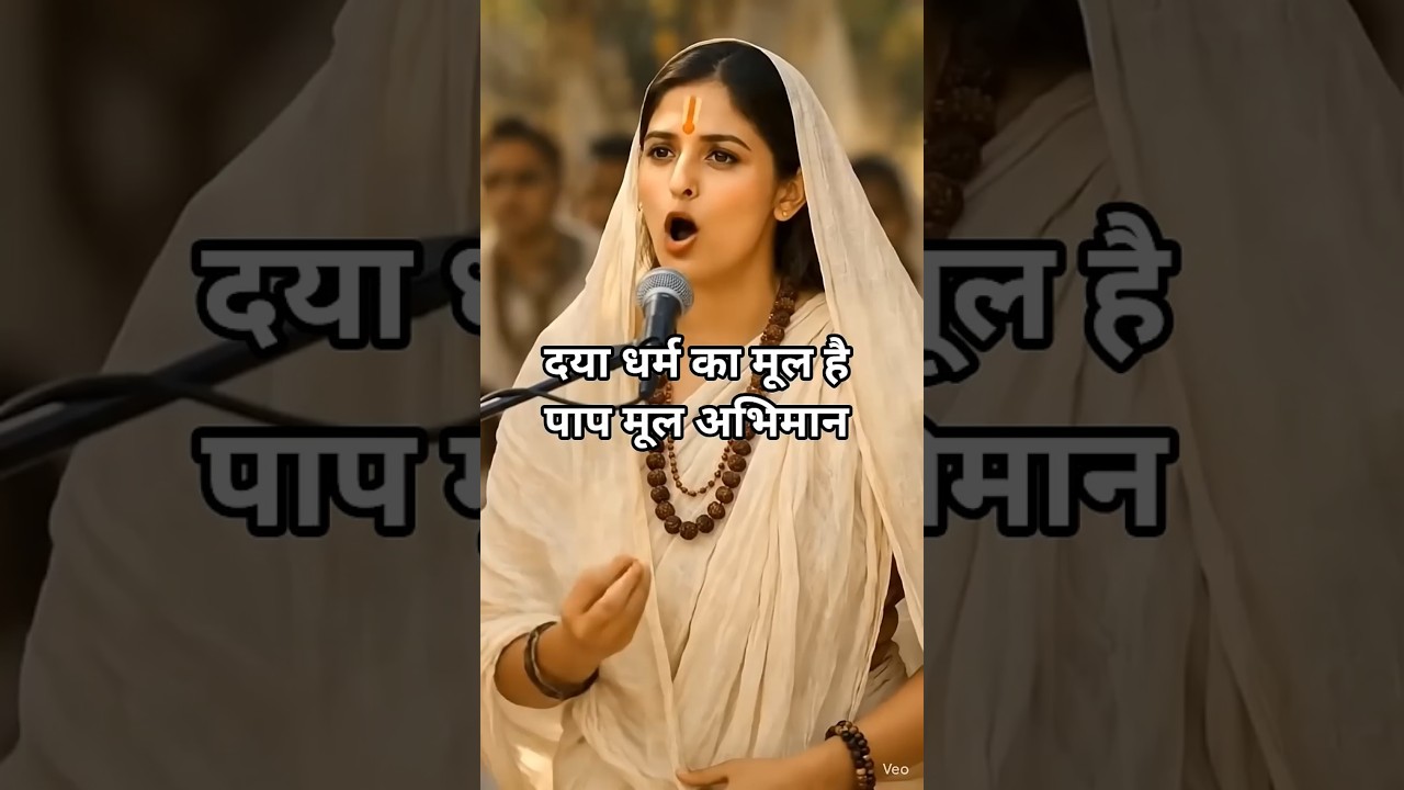Mercy is the root of religion, sin is the root of pride#bhaktimarg #parvachan #sanatandharma #sanatani #sadhvipragya