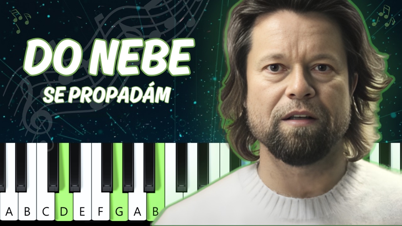 Kryštof - Do nebe se propadám  (piano tutorial | refrén | MIDI | české písničky)