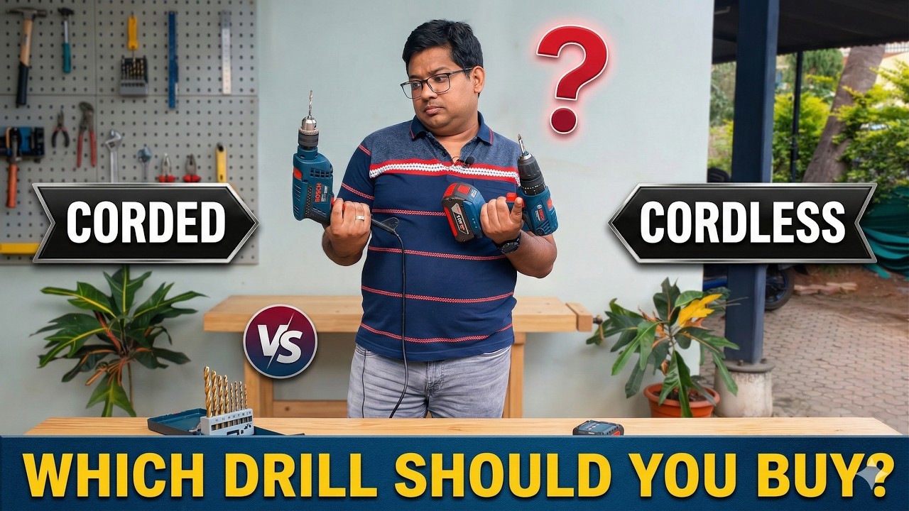 Cordless 18V Vs Corded Impact drill comparison & Testing| Pros and Cons of both with example | Hindi