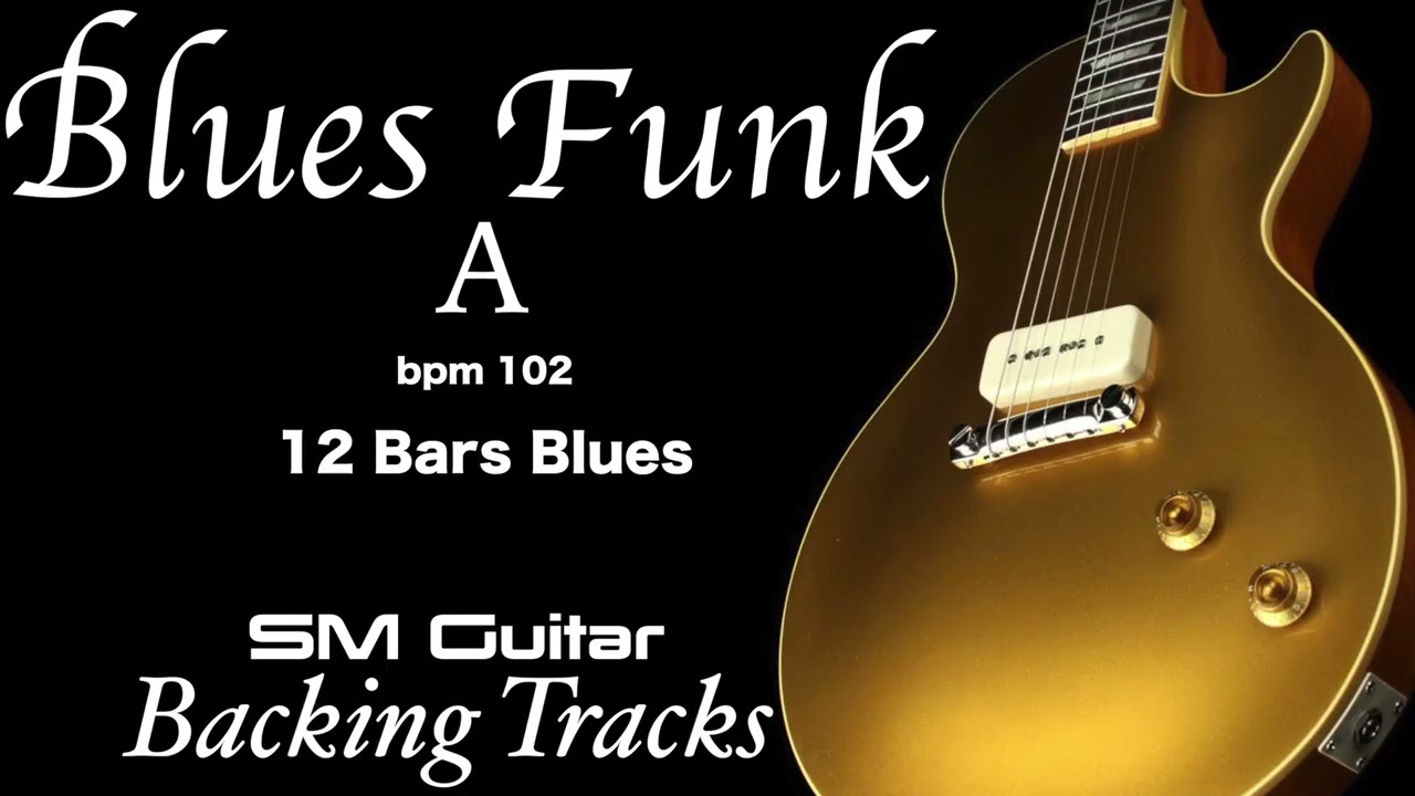 Blues Funk Guitar Backing Track 12 Bars (A) with Short full track