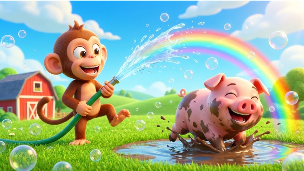 Extremely Muddy Pigs Get a Satisfying Wash